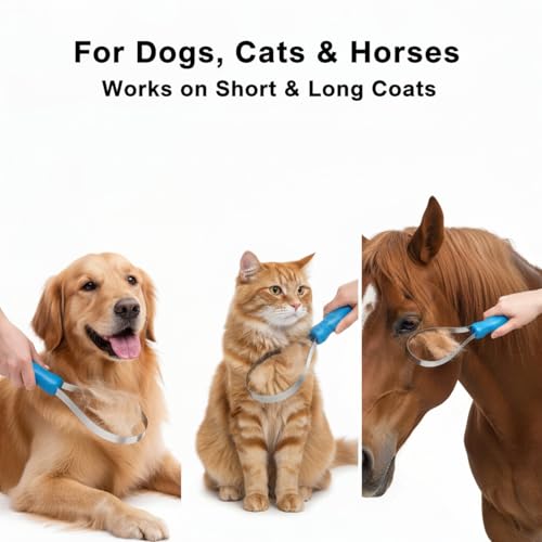 Dual-Sided Grooming Blade for Dogs - Shedding Brush with Stainless Steel Blades for Short and Long Hair Coats
