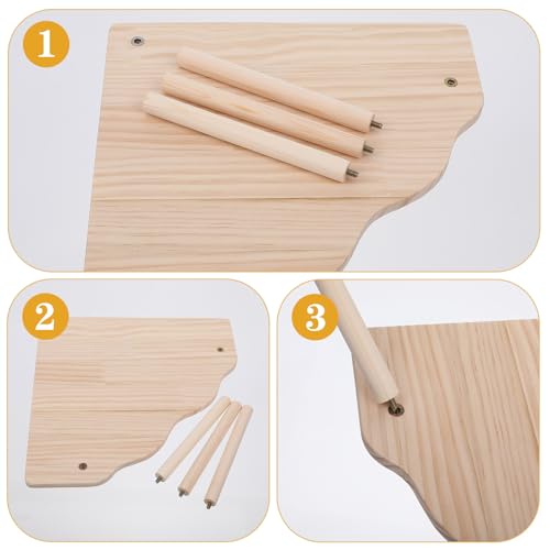 Wooden Hamster Platform, 8.7×8.7'' Large Hamster Play Wooden Platform Wood Stand 4.7'' Height Hamsters Cage Platforms Small Animal Wood Stand Cage Accessory for Hamsters Squirrel Small Pets