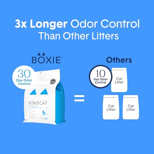 Boxie Premium Unscented Clumping Cat Litter 30+ Day Odor Control 28 lb - size: 28 lb