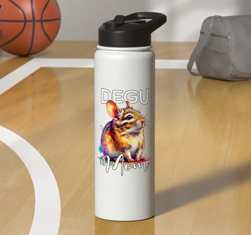 Degu Mom Degu Stainless Steel Insulated Water Bottle - color: White