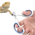 Stainless Steel Bearded Dragon Nail Clippers, Small Animal Nail Clippers, Cat Nail-Clipper, Professional Reptile Grooming Tool with Precise Angled Edge, Claw Trimmer for Birds, Cat, Dog Small Animals