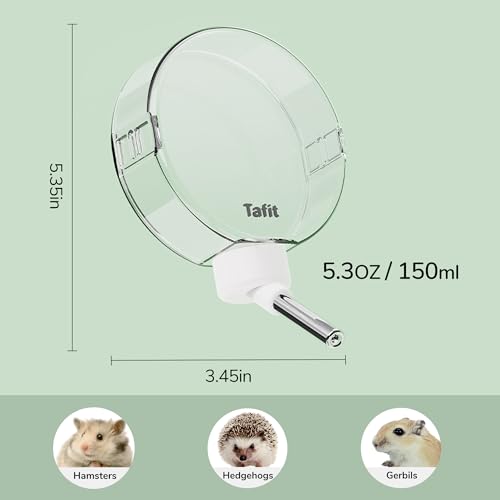 Small Animal Water Bottle, No-Drip Rollerball, Hanging, 5.3 oz, 150ml, for Hamsters, Mice, Rats, Gerbils - color: Rollerball Water Bottle