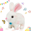Easfan Pink Jumping Bunny Talking Interactive Plush Toy Gift for Kids | Hopping spotted, moving ears & nose, singing shaking glowing, electric toy, gift for Toddlers - style: Bunny_Pink
