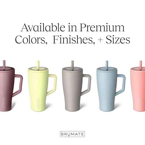 BrüMate Era 40 oz Tumbler with Handle and Straw | 100% Leakproof Insulated Water Bottle Tumbler with Lid and Flexible SoftSip Straw | Made of Stainless Steel | Cup Holder Friendly | 40oz (Guava) - color: Guava, size: 40oz