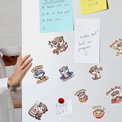 Vybonz Otter Sticker Cute Animal Decal Funny Cartoon Animal Wildlife | Otter Stickers with Cute Animal Characters for Otter Lovers, Laptop, Water Bottle, Journal and Notebook Use - color: Otter, size: 3in