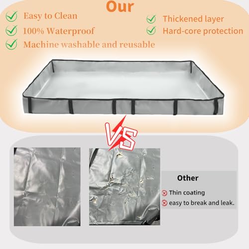 DZWLKJ Guinea Pig Cage Liner Tarp Bottom Waterproof and Washable Base Also for Rabbits, Bunny, Chinchesillas, Hedgehog, Ferrets and Other Small Animals(48x48 inches) - size: 48.0"L x 48.0"W x 4.0"H