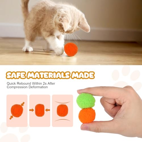 TEAWOO 50Pcs Cat Toys Pom Pom Balls with 1 Launcher Set, Interactive Cat Toy Stuff for Indoor Both Adult & Kitten Toys | Interactive Cat Toy Stuff for Indoor Both Adult & Kitten Toys, 1 launcher & 50 balls - size: 1 launcher & 50 balls