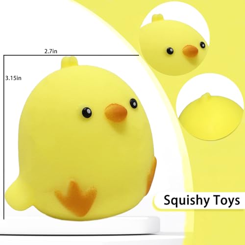 Chicken Stress Balls Squishy Toys for Kids Party Favors, Dough Ball, Squeeze Toys for Adults, Funny Cute Farm Animals Stress Ball Sensory Toys for Autism - style: Chicken