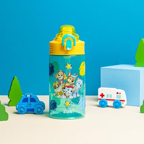 Zak Designs PAW Patrol Sage 16oz Leak-Proof Straw Kids Water Bottle - color: PAW Patrol (Chase, Marshall, Skye, Rubble, Everest), size: 16 Ounces
