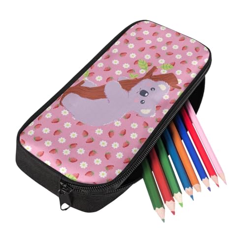 Strawberry Koala Backpacks for Girls Novelty 5Th Grade Kids Bookbag with Lunch Box Boys Water Bottle Holder and Comfy Pencil Box 4 in 1 School Bag for Kids Primary School Bags - color: Strawberry Koala