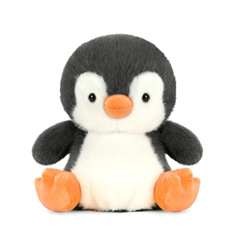 Ditucu Palm-Sized Penguin Stuffed Animals Cute Soft Mini Plush Doll Small Plushies Toys Gifts for Kids Black White 6 inch - style: Penguin A