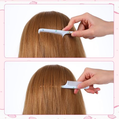 LIQWEI 4Pcs Cute Toddler Hair Comb Set, Baby Hair Combs, Combs for Kids Hairs Brush Set for Girls Boys, Mini Comb Rat Tail Hairing Styling for Toddler Child's Hairs Travel (Style B)
