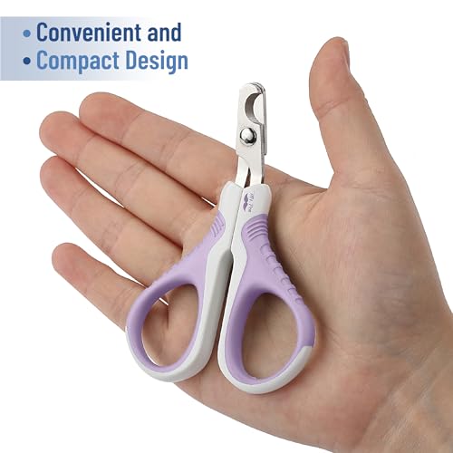 Mr. Pen- Cat Nail Clipper, Stainless Steel | Professional Sharp Cat Claw Trimmer for Small and Medium Cats, Pet Nail Clipper with Sturdy Non Slip Handle - color: Purple