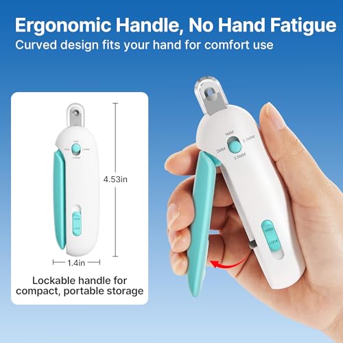 Cat Nail Clipper and Trimmer with 3 Adjustable Safety Levels Trimming Hole, Professional Indoor Kitten Supplies, Puppy Grooming Tools, with Debris Catcher & Hidden Nail File Blue - color: Blue