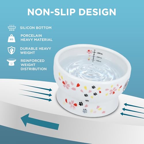 Raised Cat Water Bowl (Sakura Limited Edition) - color: Sakura, size: Regular