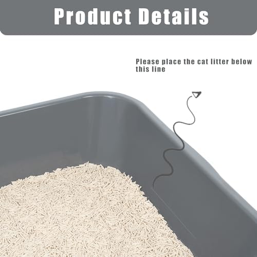 Extra Large Low Entry ABS Cat Litter Box, White, 20" L x 15.5" W, 2 Pack - color: White, size: Small (Pack of 2)