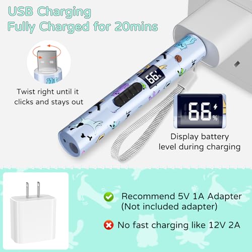 TBTeek Cat Toy, Rechargeable, Battery Screen, Cute Fun Creative Body | 7 Adjustable Patterns for Fun Chase Play Exercise Interactive Kitten Pet Dog Chase Toy - size: 1pc battery display