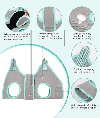 Kkiimatt Dog Grooming Hammock Harness, Small Dog Groming Sling, Gray Dog Hanging Harness for Nail Trimming,Dog Nail Clipping Hanger Restraint Holder - size: S (30 LB Max) Silver Grey 6-13in