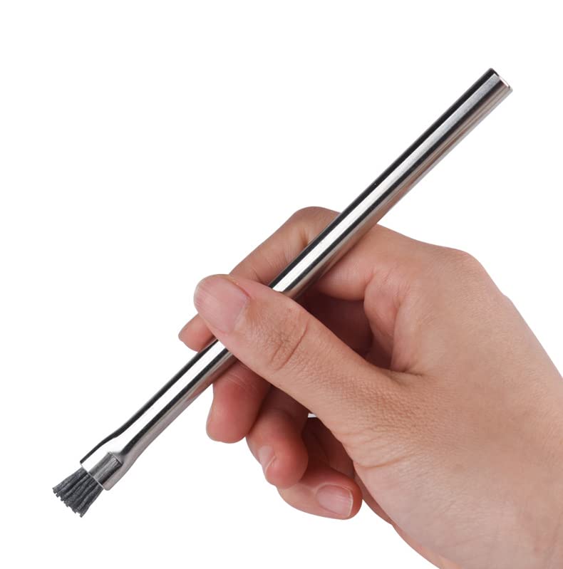 2pcs Stainless Steel Aquarium Algae Brush Fish Tank Landscaping Stone Cleaner