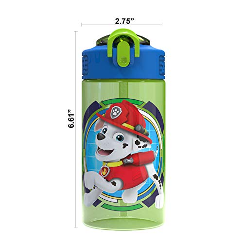 Zak Designs Paw Patrol 16oz Leak-Proof Straw Kids Water Bottle, Plastic - color: Paw Patrol, size: 16 Ounces