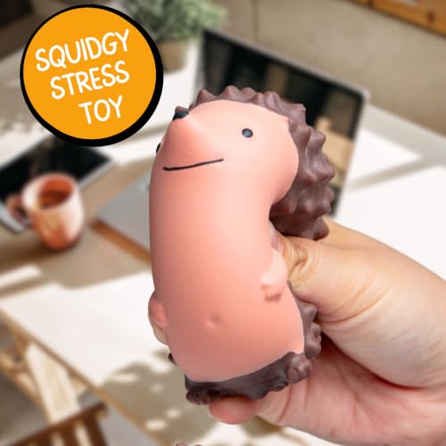 Boxer Gifts Stress Hog Toy - Unique Stress Balls for Adults & Teenagers | Squishy Fidget Toys for Anxiety - Cool Desk Accessories | Cute Hedgehog Gifts & White Elephant for Co-Workers