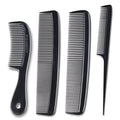 MARS Wellness 4 Piece Professional Comb Set Black BULK 20 Pack - USA MADE - Fine Pro Tail, Dresser Hair Comb Styling Comb - for Men Women - Parting Teasing and Styling - color: Black, size: 4 Count (Pack of 20)