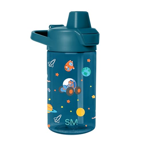 Simple Modern Blippi Kids Tritan Plastic Summit Water Bottle | 12 oz BPA-Free Cup with Covered Leak Proof Straw Lid for Boys, Girls, Toddlers | Space - color: Blippi: Space, style: Covered Lid | 12oz