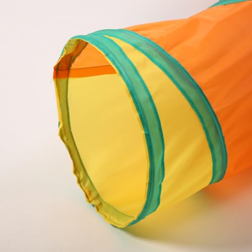 Pet Cat Tunnel, S-Shape Tunnels for Indoor Cats, Collapsible Pet Tunnel for Kitten, Puppy, Rabbit, 25cm-Wide Tunnels, Durable & Breathable, with Peek Hole Toy Ball - color: S-Shaped Tunnel & Rainbow