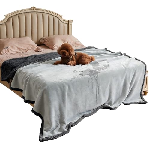 Kritter Planet Waterproof Reversible Pet Blanket for Dogs and Cats | 60 x 80 Inch, Waterproof Cover for Sofa and Bed, Washable Protection Against Fur, Dirt, Scratches and Everyday Messes - color: Grey/Charcoal Grey, size: 80"x60"