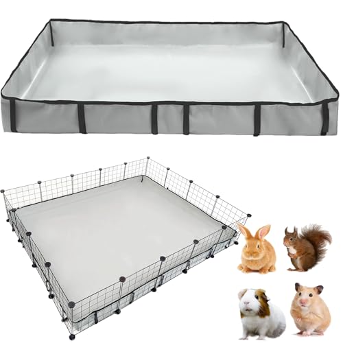Guinea Pig Cage Liner Tarp Bottom Waterproof and Washable Base Also for Rabbits, Bunny, Chinchesillas, Hedgehog, Ferrets and Other Small Animals(48x60 inches) - size: 48.0"L x 60.0"W x 4.0"H