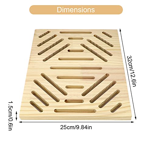 Litewoo Rabbit Scratch Board Claw and Teeth Care Chew Toy Bunny Wood Pad, B | Natural wood, antiskid & edible, rabbit scratch board for digging/chewing, for chinchilla/guinea pig, 12.6"x9.84"x0.6" - color: C 12.60x9.84 inch