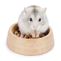 Niteangel Wooden Hamster Food Bowl: Beech Stable & Hammy Pattern for Dwarf | Prevent Oil & Dust Small Animal Feeding Dish for Dwarf Syrian Hamsters Gerbils Mice Degus or Other Similar-Sized Small Pets - size: For Dwarf