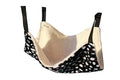 Parts Express Pet Cage Hammock, Polyester Polka Dot Small Pet Animal Small Dog Puppy Cat Kitty Kitten Ferret Hanging Hammock Bed Sleepy Pad Comforter Black and White