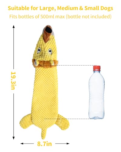 Dog Toys, Squeaky Plush No Stuffing Crinkle Dog Toy for Small Medium Large Dogs, Interactive Puppy Teething Water Bottle Dog Chew Toy (Lion) - style: Lion