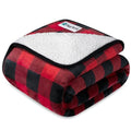 PETAMI Sherpa Fleece Waterproof CAT and Dog Blanket, Checkered RED, Small - color: Checkered Red, size: Small (24x32)
