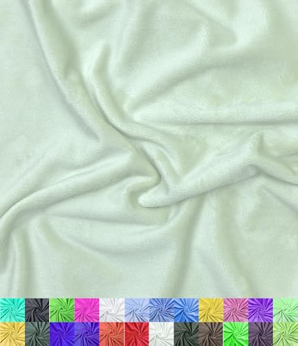 Barcelonetta | Minky Fabric | Plush, Super Soft, Cuddle | Solid Minky | by the Yard | 60" Wide | Baby Blanket, Change Station Cover, Pillow, Scarf, Beanie (Mint, 1 Yard) - color: Mint, size: 1 Yard