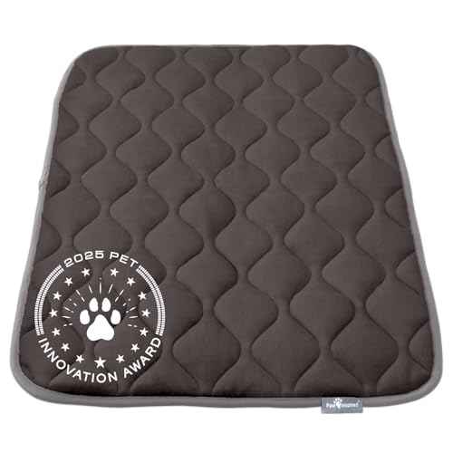 Paw Inspired Washable Padded Crate Mats for Dogs, Gray, 35x22 Inch | Fits 36-inch Kennels, Leakproof, Waterproof Bottom, Plush Dog Pad, Pet Bed - color: Gray, size: 36 Inch
