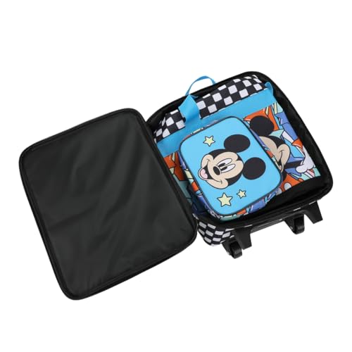 Bioworld Disney Mickey Mouse Polka Dots Youth 4-Piece Travel Set Carry on Luggage - color: DSY Polka Dots