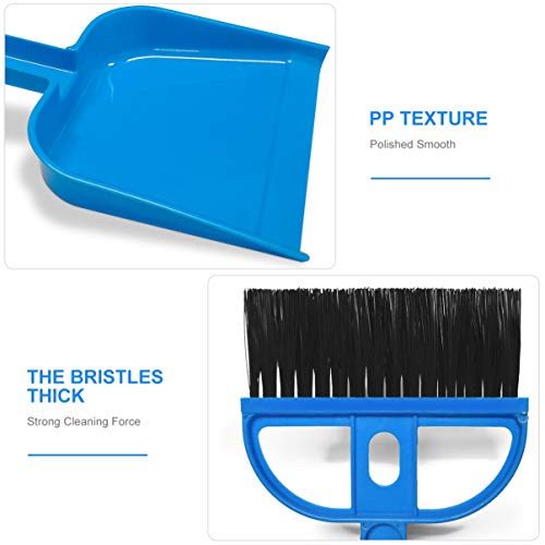 POPETPOP Mini Broom and Dustpan Set - Cage Cleaner for Guinea Pigs, Hedgehogs, Hamsters, Chinchillas, Rabbits, Reptiles - Guinea Pig Cage Cleaner Desk Cleaning Brush (Random Color)