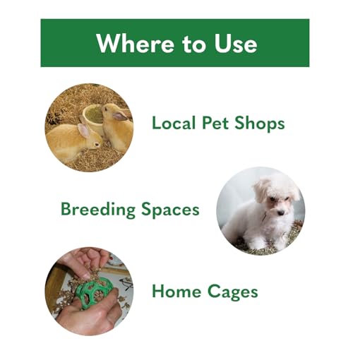 ECO Bedding 99% Dust Free Paper Bedding for Small Pets and Birds, Odor Control, 4.5 lb (Expands to 125 L) - size: 4.5