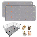 2Pcs Guinea Pig Cage Liners,Guinea Pig Fleece Cage Liners24''X36'' Super Absorbent Washable Pee Pads Reusable for Rabbit Hamster Chinchilla - size: 12 In 2x3(24" x 36") 2Pack