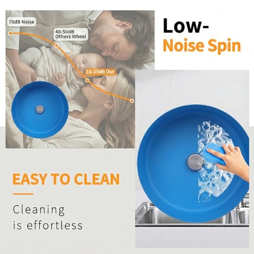 11.8" Aluminum Alloy Silent Rat Exercise Wheel | Chinchilla Noiseless Running Wheel for Fancy Rat, Chinchilla, Syrian Hamsters, Hedgehogs and Small Pets - color: Blue