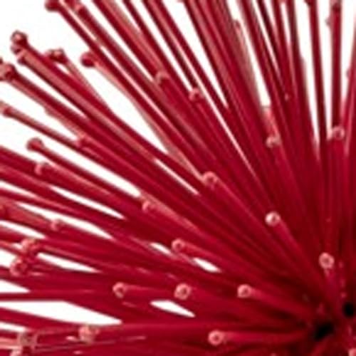 Modern Day Accents 5267 Erizo Urchin Small Red Sphere, Coffee Table Room Decor, Shelf Starburst Centerpiece, Spike Ball Decoration, Home, 6" D - color: Red, size: Small