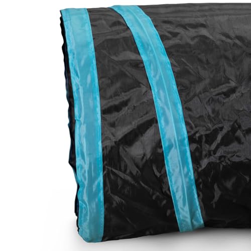 Cat Tunnel, 3 Way Cat Tunnels for Indoor Cats, Foldable Cat Tubes and Tunnels for Indoor Cats, Kitty Bored Peek Hole Toy Ball Cat, Puppy, Kitty, Kitten, Rabbit, Guinea Pigs (Blue & Black)