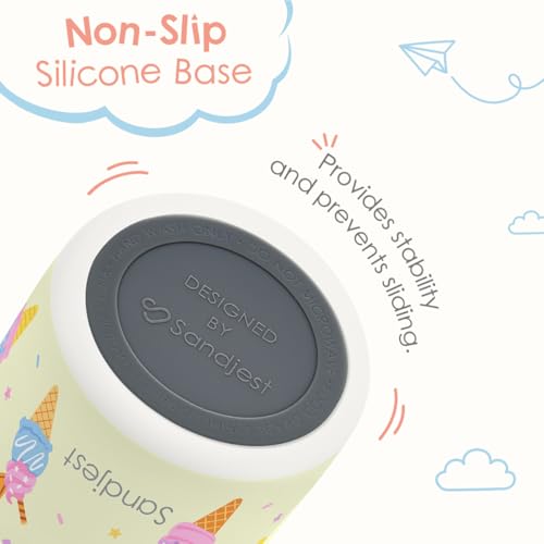 Ice Cream Kids Insulated Stainless Steel Water Bottle 16 Oz, Travel Tumbler for School, Sports for Girls, Birthday, Back To School - color: Ice Cream