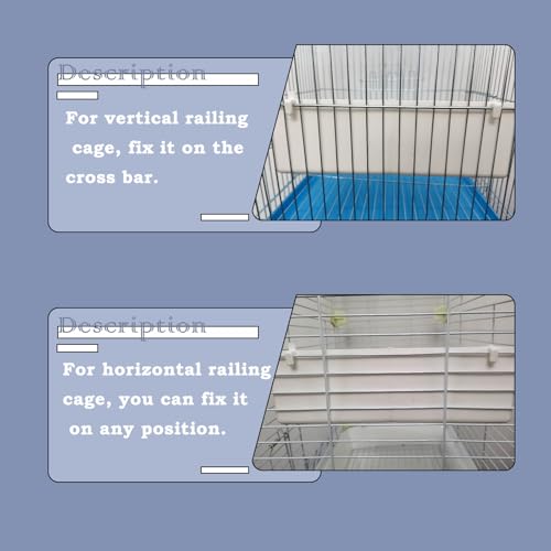 IBWell 2 Pack Bird Feeder for Cage Bird Food Bowl Parakeet Feeder Bird Water Parrot Feeder