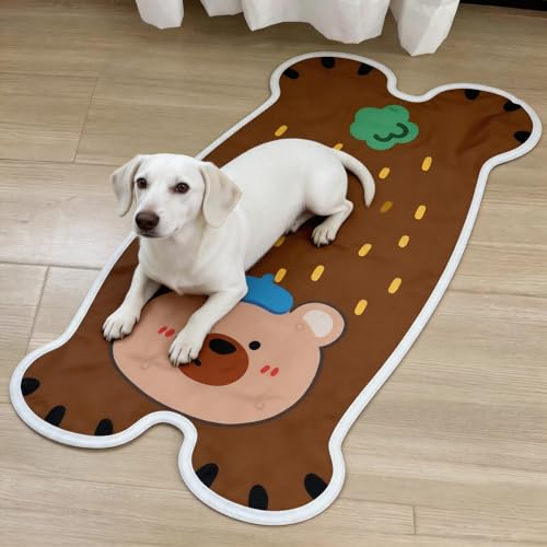 Dog Cooling Mat 30"x20", Waterproof Scratch Resistant Easy Clean Pad | Portable Cooling Bed Instant Cooling Relief, Waterproof Easy Clean, Scratch Resistant, Small Medium Pets, Crate Kennel Travel - color: Brown