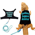 Bearded Dragon Lizards Clothes with Leash Set for Small Pets Reptiles Guinea Pig Apparel Lizards Outdoor Walking Training Harness Leash Hand-Made Costume Photo Prop (Blue) - color: Blue