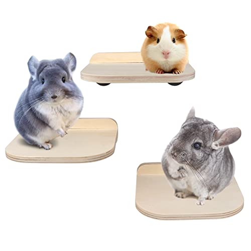 YKD Chinchilla Wood Suspension Bridge and 3Pcs Chinchilla Wooden Platform Bundle Suit