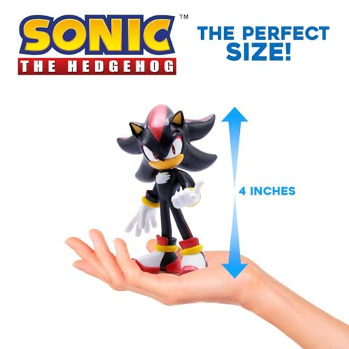 Just Toys – Sonic the Hedgehog Metallic Knuckles & Shadow Figure 2-Pack | Two 4-inch buildable Knuckles and Shadow figures with swappable arms and accessories in a collector window box. Ages 3+ - style: Metallic 2 Pack - Knuckles & Shadow
